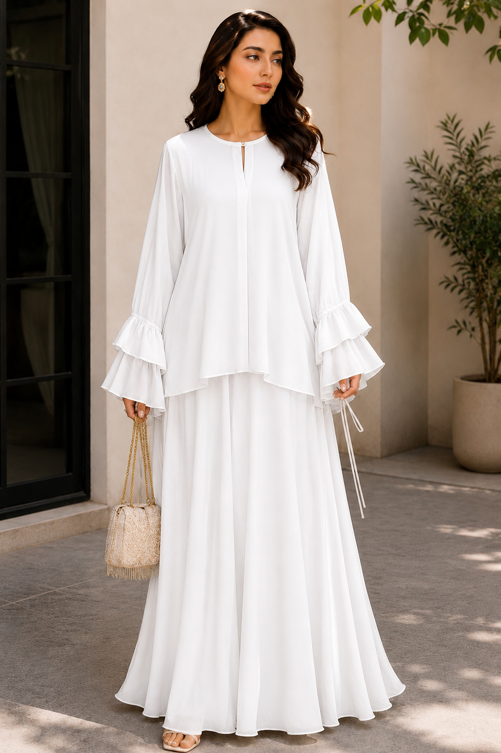 White Skirt Set