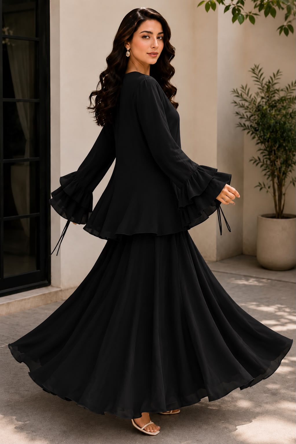 Black Skirt Set