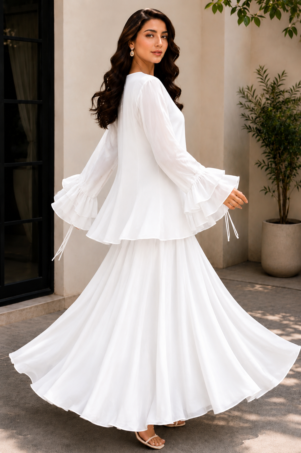 White Skirt Set